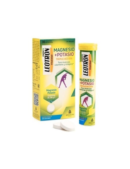LEOTRON Vitalidad Magnesio + Potasio 36 comprimidos efervescentes
