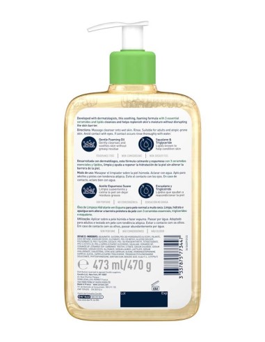 CERAVE Limpiador en Aceite Espumoso Hidratante 473 ml