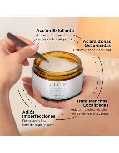 LICO Mediterranean Body Essence Peeling Pads - Exfoliante Corporal en Discos