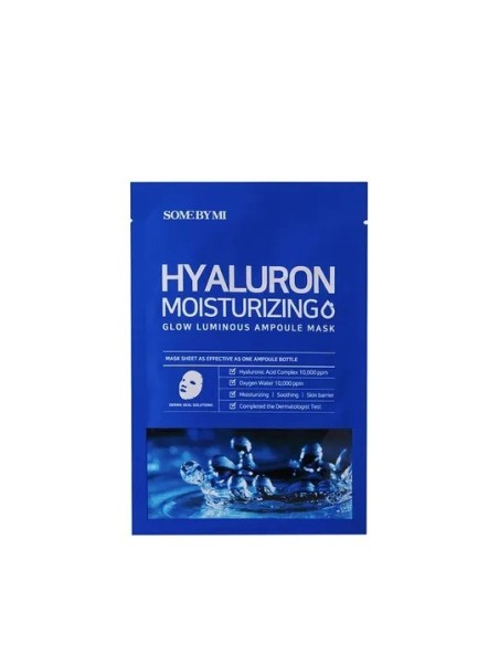 SOME BY MI Hyaluron Moisturizing Glow Luminous Ampoule Mask - Mascarilla Facial Ácido Hialurónico