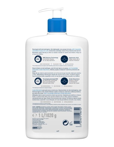 CERAVE Loción Hidratante 1000 ml FAMILIAR