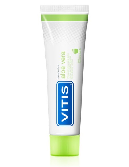 VITIS Pasta Dentífrica Aloe Vera Manzana Menta 100 ml + 25 ml GRATIS