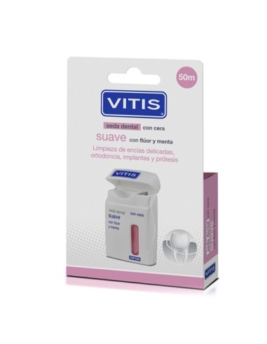 VITIS Seda Dental con Cera Suave Flúor y Menta