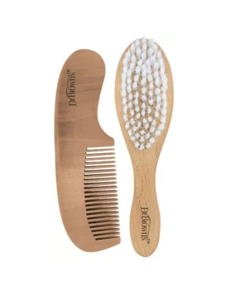 DR BROWN'S Cepillo y Peine de Madera