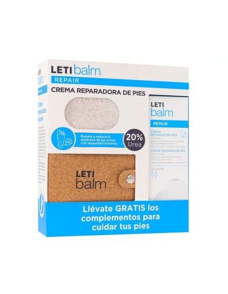 LETI BALM Repair DUPLO Crema Reparadora Pies 100 ml + REGALO Kit Cuidado Pies