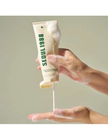 SEOUL 1988 Cleansing Foam: Pine Cica 1% + Probiotics - Espuma Limpiadora