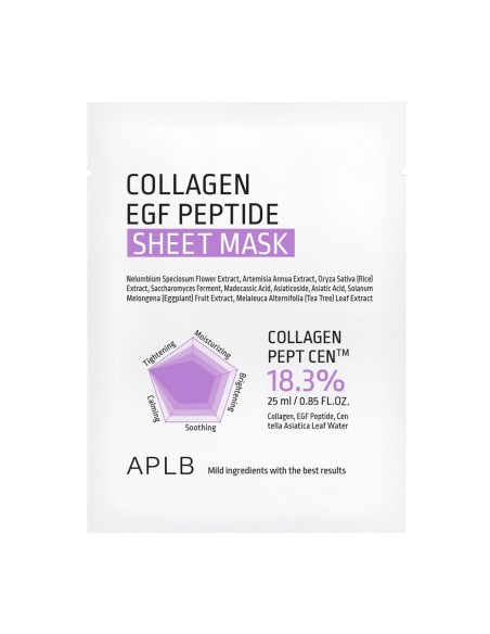 APLB Collagen EGF Peptide Sheet Mask - Mascarilla Colágeno