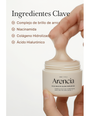 ARENCIA Rice Mucin Glow Serum 30 - Sérum Iluminador