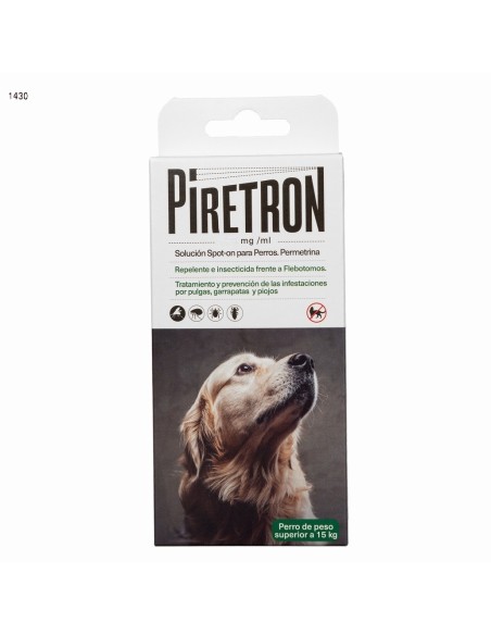 PIRETRON Solución Antiparasitaria Perros Grandes 1430 mg Spot-On 2 pipetas