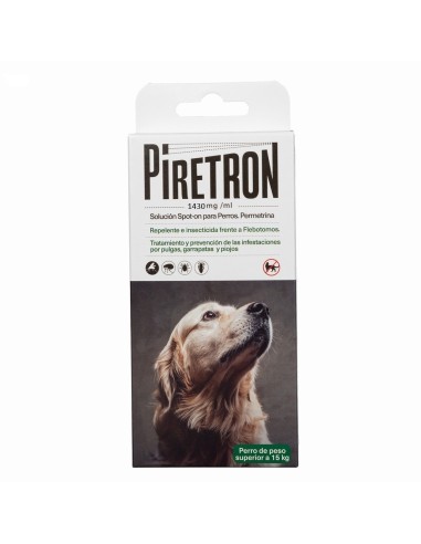 PIRETRON Solución Antiparasitaria Perros Grandes 1430 mg Spot-On 2 pipetas