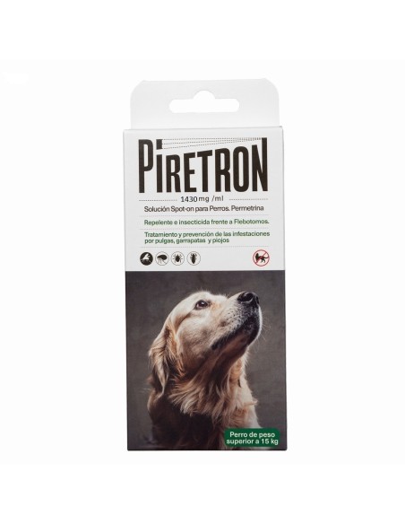 PIRETRON Solución Antiparasitaria Perros Grandes 1430 mg Spot-On 2 pipetas