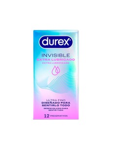 DUREX INVISIBLE EXTRA LUBRICADO 12 Preservativos