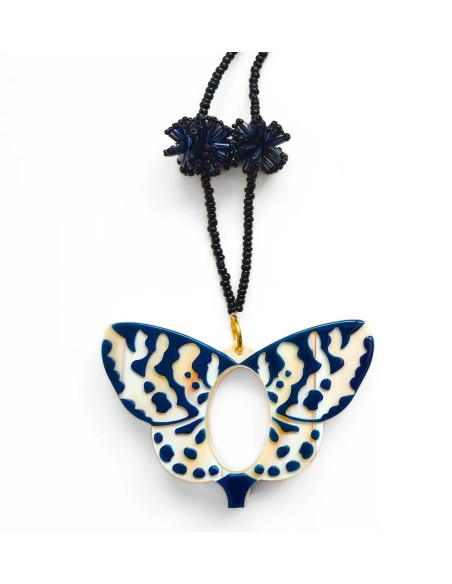 FLIPPAN LOOK Colgante - Gafas Mariposa Van der Ast Azul y Negro