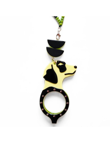 FLIPPAN LOOK Colgante - Gafas Perro Punk Verde