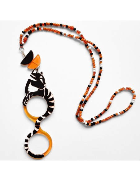 FLIPPAN LOOK Colgante - Gafas Gato Warhol Naranja