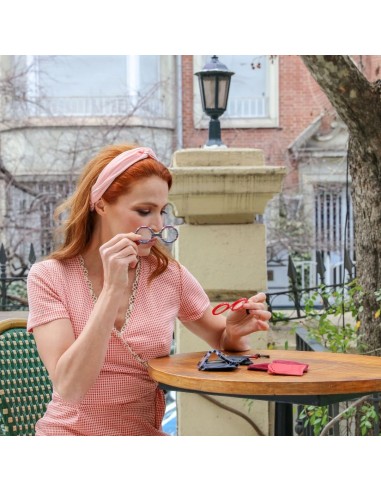 FLIPPAN LOOK Colgante - Gafas Uomo Lunares Rojo y Negro