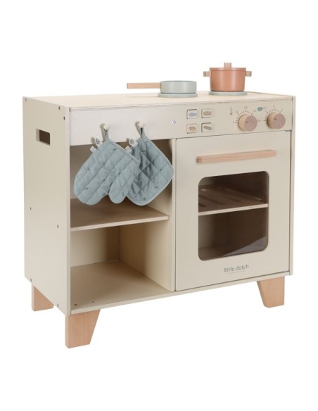 little dutch cocina de madera azúl