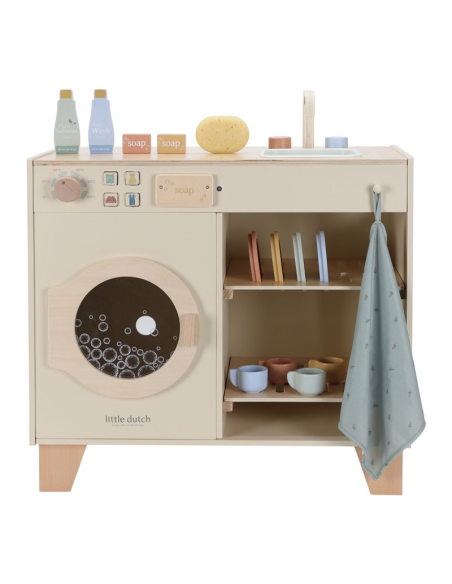 little dutch cocina de madera azúl