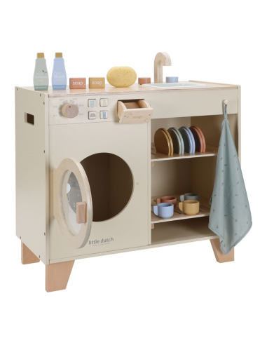 little dutch cocina de madera azúl