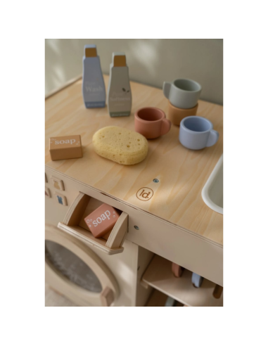 little dutch cocina de madera azúl