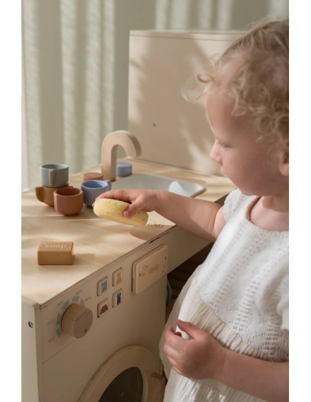 little dutch cocina de madera azúl