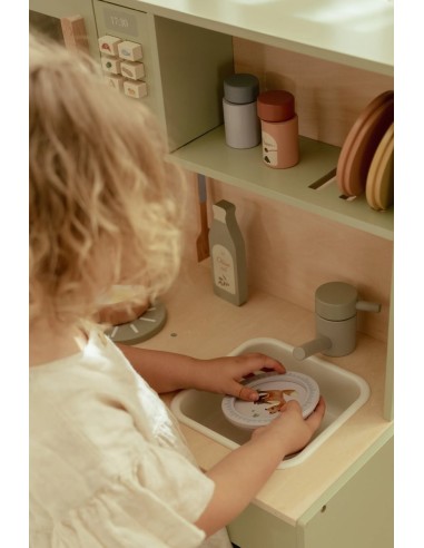 little dutch cocina de madera azúl