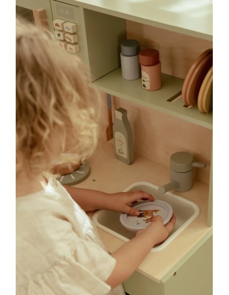 little dutch cocina de madera azúl