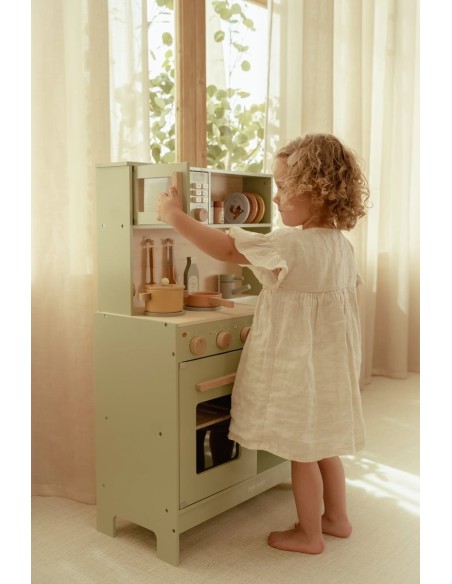 little dutch cocina de madera azúl