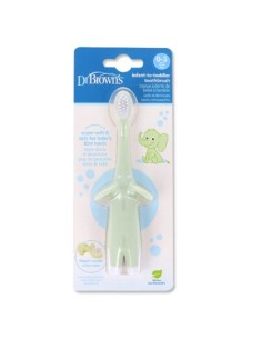 DR BROWN'S Cepillo Dental Infantil Elefante Verde Menta 0-3 Años