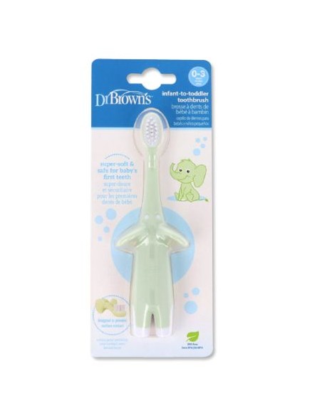 Dr Bronw's cepillo dental infantil 0-3 años color rosa