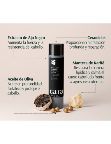 TARA Ajo Negro + Ceramidas Champú Revitalizante 267 ml