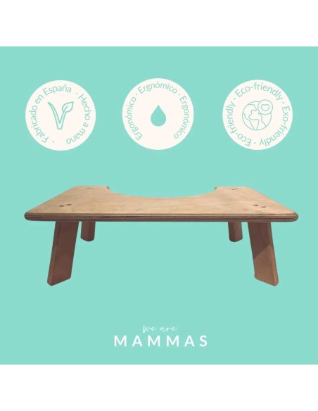 WE ARE MAMMAS Taburete para Inodoro de Madera - Hemorroides y Estreñimiento