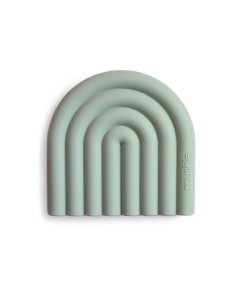 MUSHIE Mordedor de silicona rainbow cambridge blue