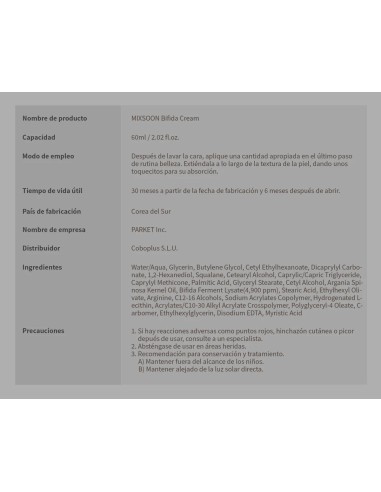 MIXSOON Bifida Cream 60 ml