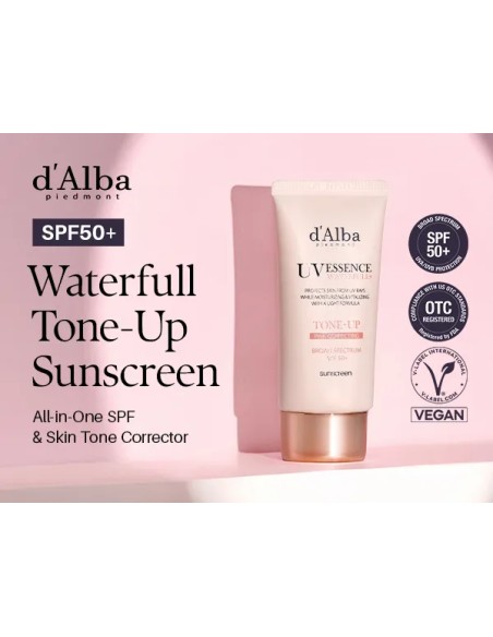 D'ALBA PIEDMONT UV Essence Waterfull Pink Correcting SPF 50+ Protector Solar