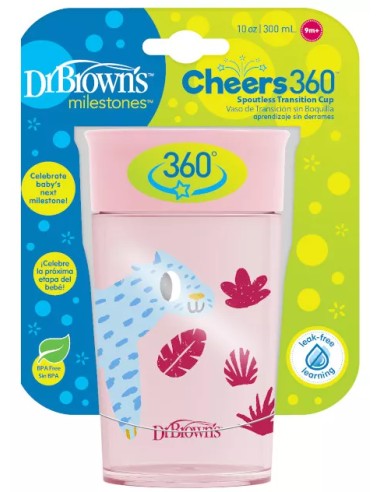 Dr Bronw's Option+ biberon boca ancha silicona redon +3 m 270 ml