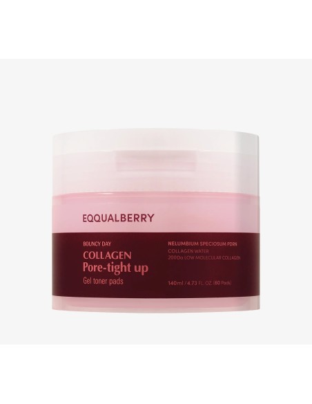 EQQUALBERRY Collagen Pore-Tight Up Gel Toner Pads - Discos de Colágeno