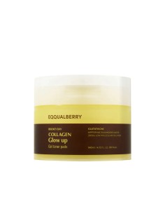 EQQUALBERRY Collagen Glow Up Gel Toner Pads - Discos Iluminadores