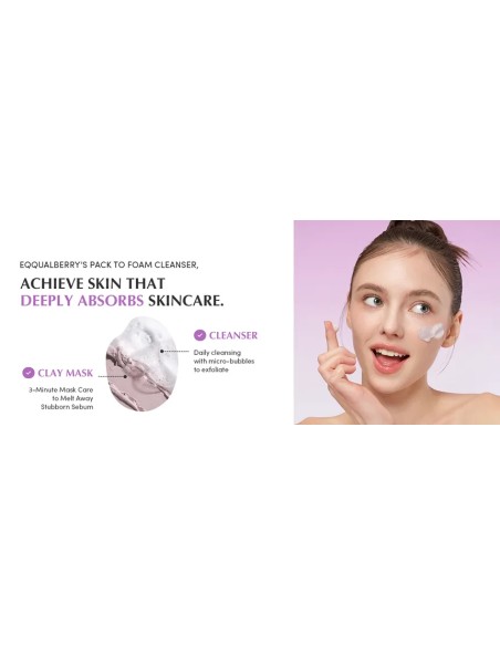 EQQUALBERRY Purple Rice Pore Purifying Pack Cleanser - Limpiador y Mascarilla 2 en 1