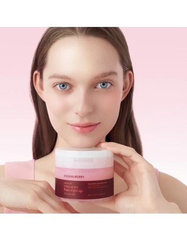 EQQUALBERRY Collagen Pore-Tight Up Gel Toner Pads - Discos de Colágeno