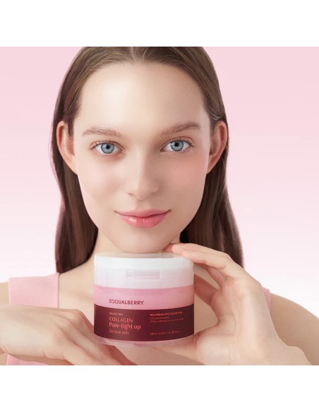 EQQUALBERRY Collagen Pore-Tight Up Gel Toner Pads - Discos de Colágeno