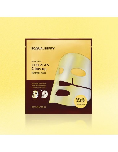 EQQUALBERRY Collagen Glow Up Hydrogel Mask - Mascarillas Iluminadoras