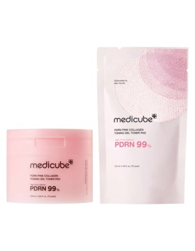 MEDICUBE PDRN Pink Collagen Toning Gel Toner Pad - Discos de Colágeno