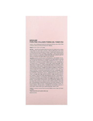 MEDICUBE PDRN Pink Collagen Toning Gel Toner Pad - Discos de Colágeno