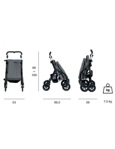 PLAYCARE R05 Andador Carro de la Compra Color Rojo Cranberry