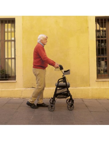 PLAYCARE W4 Andador 4 Ruedas con Frenos Color Rojo Cranberry