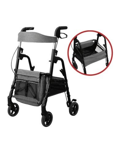 PLAYCARE W4 Andador 4 Ruedas con Frenos Color Gris Grey Stone