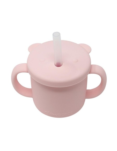 Glitter & Spice taza osito de silicona delicate pink
