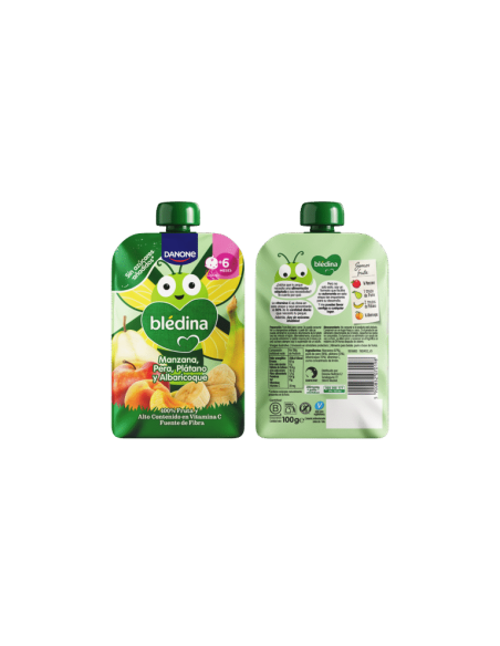 BLÉDINA Pouch Manzana, Pera, Plátano y Albaricoque 100 g