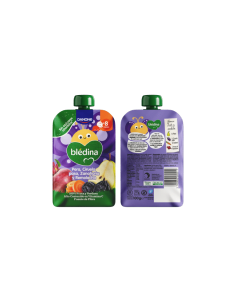 BLÉDINA Pouch Pera, Ciruela pasa, Zanahoria y Remolacha 100 g